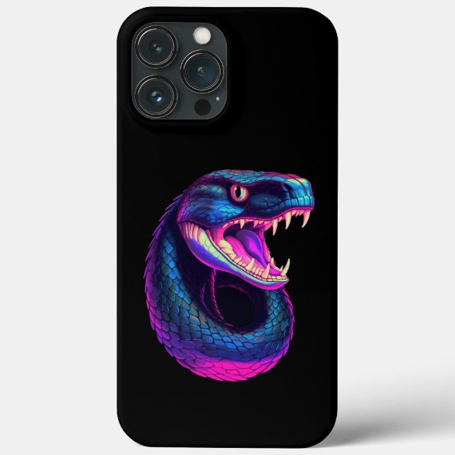 Cobra Snake in Vaporwave-Ästhetik Case-Mate iPhone Hülle (Rückseite)