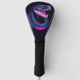 Cobra Snake in Vaporwave-Ästhetik Golf Headcover