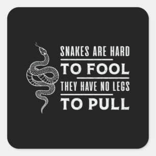 Cobra Snake Reptile Snakers Animal Pet Funny Gift Quadratischer Aufkleber