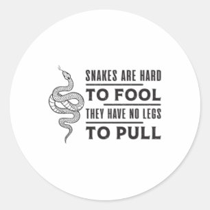 Cobra Snake Reptile Snakers Funny Funny Gift Idee Runder Aufkleber