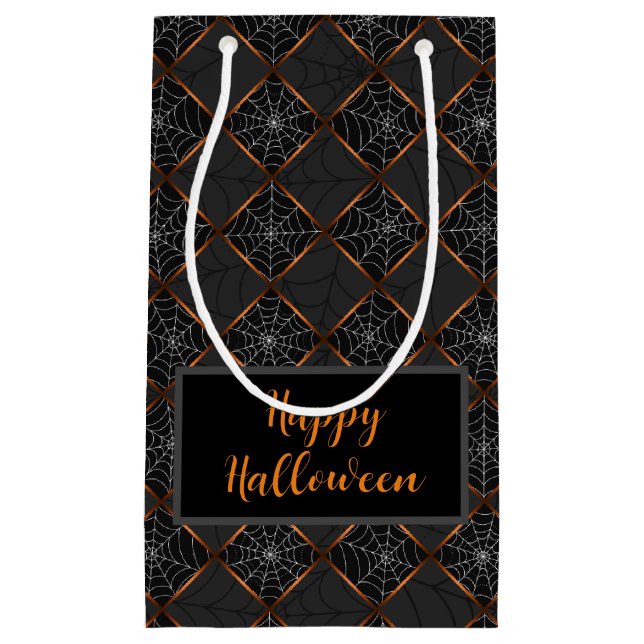 Cobweb Checkerboard Kleine Geschenktüte (Vorderseite)