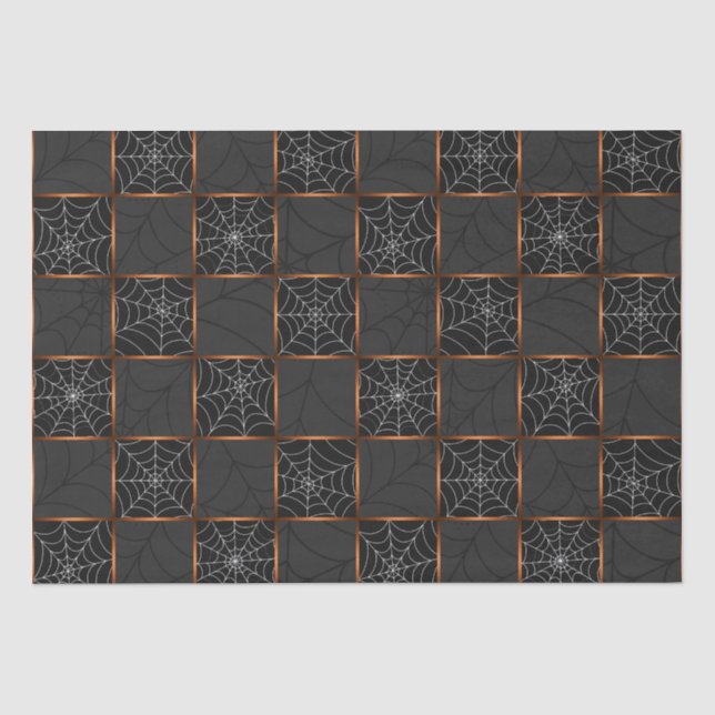 Cobweb Checkerboard Seidenpapier (Vorderseite)