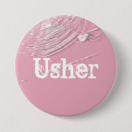 Cobwebs and White Spiders Usher Button