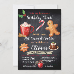 Coca chaud et biscuits INVITATION Anniversaire