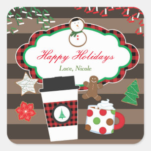 Coca & Cookies Sticker de Noël Fête Faveur
