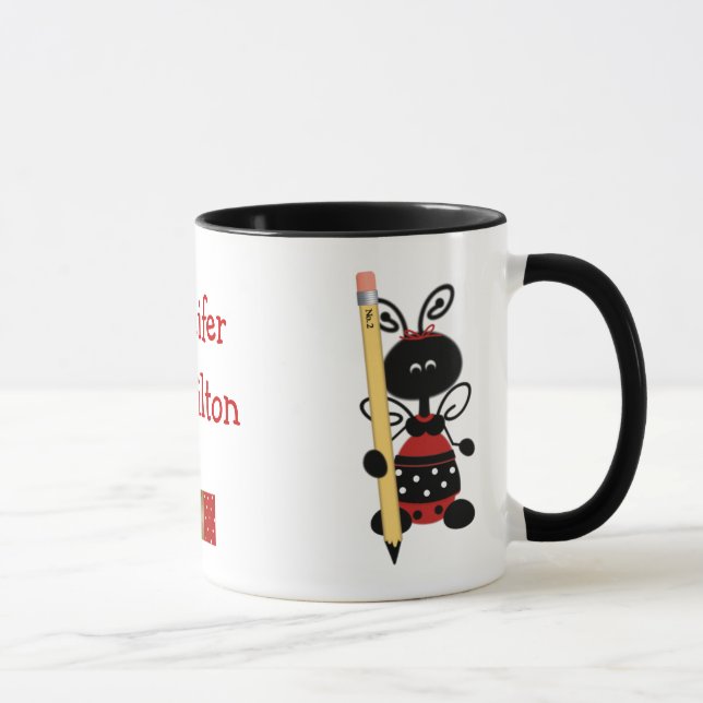Coccinelle avec la tasse de professeur de règle (Droite)