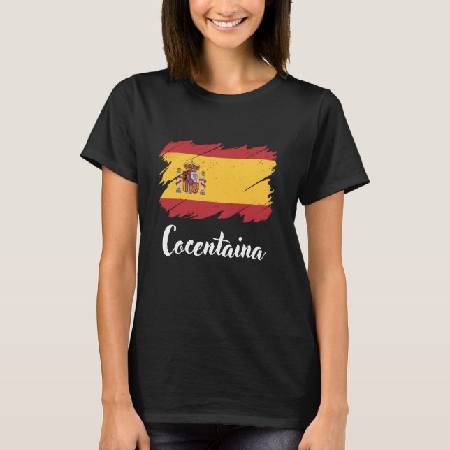 Cocentaina Spanien, Spanische Flagge, Cocentaina T-Shirt (Vorderseite)