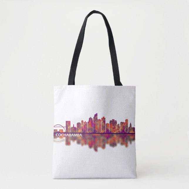 Cochabamba Bolivia Skyline Tasche (Vorderseite)