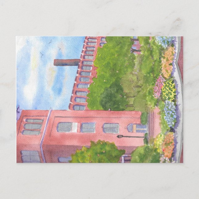 Cocheco Mills Courtyard Dover NH Postkarte (Vorderseite)