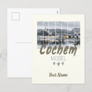 Cochem an der Mosel Deutschland Vintage-Souvenir Feiertagspostkarte