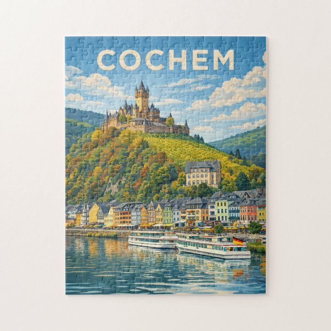 Cochem Deutschland Vintage Reise Kunst (Vertikal)
