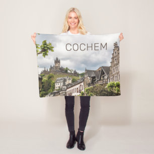 Cochem Moselle Panorama Deutschland Souvenir Fleecedecke