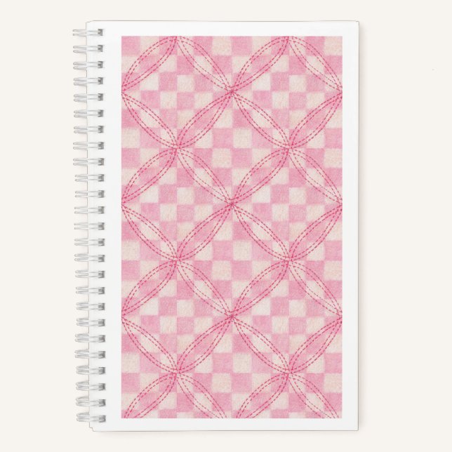 COCHETTE DE CHÈQUE ROSE 5,5x8,5 Carnet spiral / Bl (Recto)