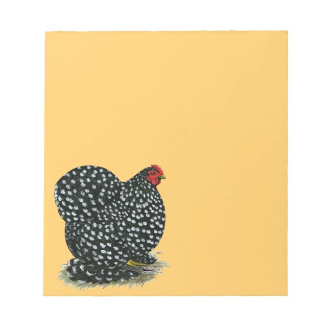 Cochin Mottled Hen Notizblock (Vorderseite)