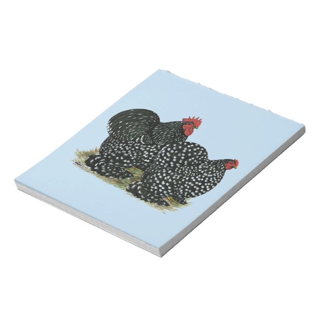 Cochin Mottles Chickens Notizblock (Rotiert)