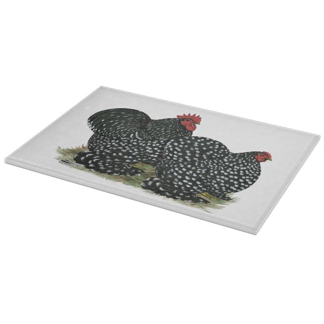 Cochin Mottles Chickens Schneidebrett (Ecke)