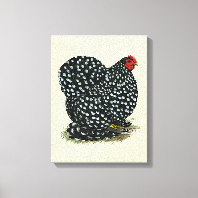 Cochin Mottling Hen Leinwanddruck (Vorderseite)