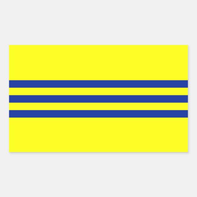 Cochinchina-Flagge Rechteckiger Aufkleber (Vorderseite)