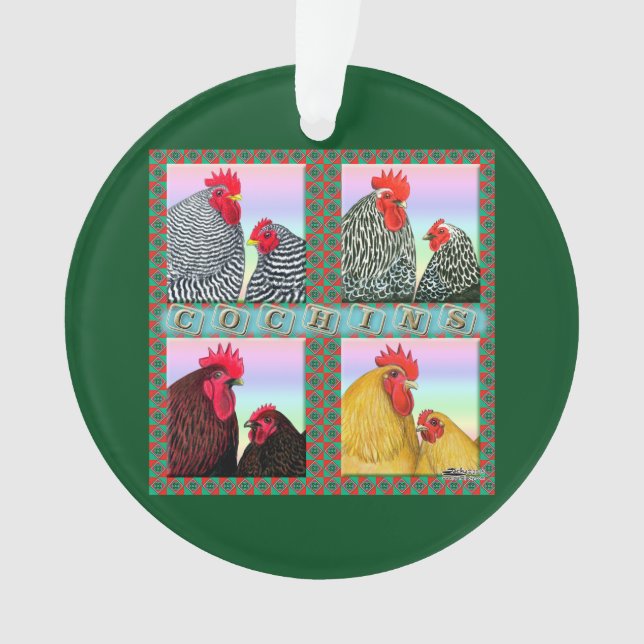 Cochins Vier Farben Ornament (Vorderseite)