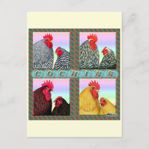 Cochins Vier Farben Postkarte