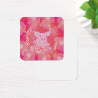 cochon, fleur de vie, bleu, mandala, zen, chakra,