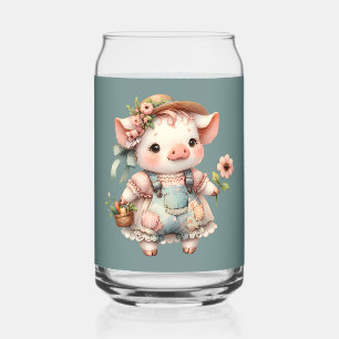 Cochonnet Pastel Mignon en Salopette Cottagecore