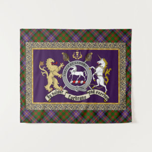 Cochrane Clan Abzeichen & Tartan Wandteppich