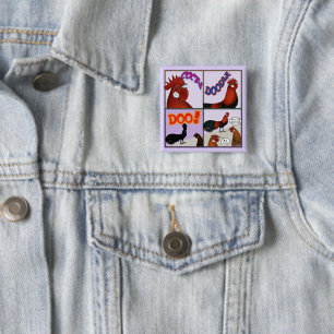 Cock-A-Doodle-Doo! Button