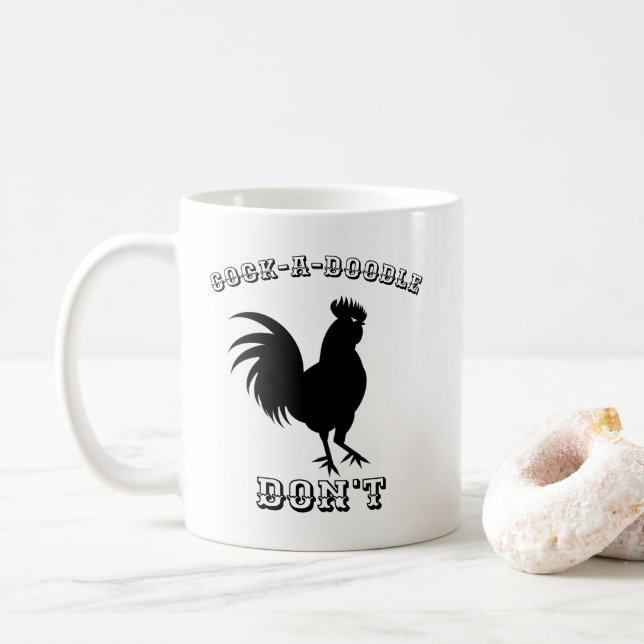 Cock-A-Doodle-Tasse Kaffeetasse (Mit Donut)