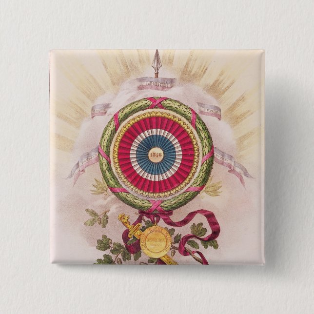 Cockade, Emblem von 1848 Button (Vorderseite)