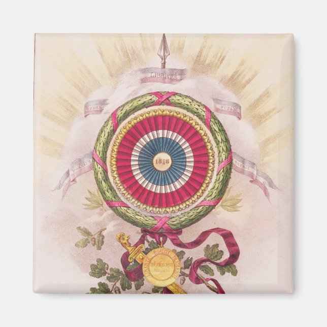 Cockade, Emblem von 1848 Magnet (Vorne)