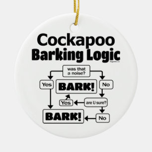 Cockapoo Abstreifenlogik Keramik Ornament
