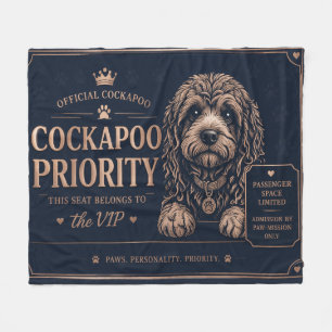 Cockapoo-Autodecke Lustiges Hunde-Reisegeschenk Fleecedecke