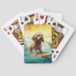 Cockapoo Beach Surfgrafik Spielkarten