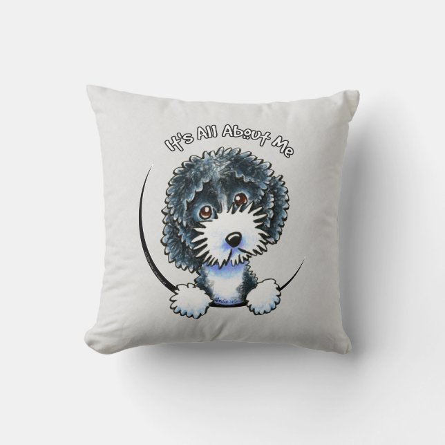 Cockapoo Black Parti IAAM Kissen (Vorderseite)