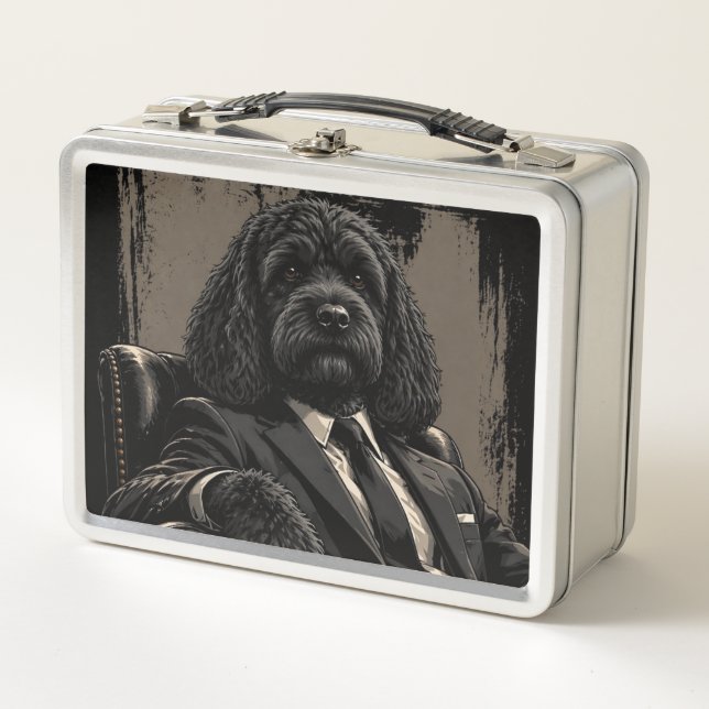 Cockapoo Boss Dog Lunchbox – Style Vintage (Devant)