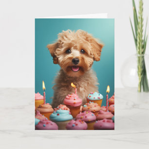 Cockapoo Cake Cute Funny Chien Carte d'anniversair