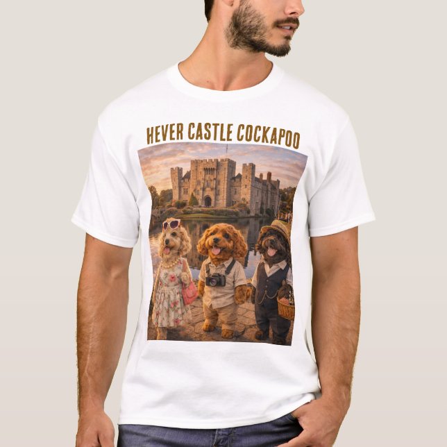 Cockapoo Castle T Shirt Hever Gift (Vorderseite)