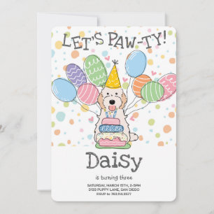 Cockapoo Cavapoo Dog Birthday Party Einladung