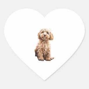 Cockapoo Cavoodle Labradoodle Niedlicher Welpenhun Herz-Aufkleber