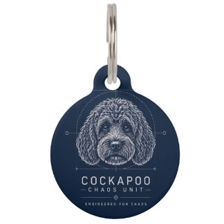 Cockapoo-Chaos-Einheit Hundemarke – Lustige Hunde- Haustiermarke