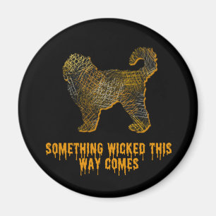 Cockapoo Chien Silhouette amusant Aimant Halloween