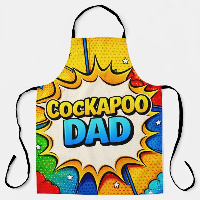 Cockapoo Dad Apron Funny Dog Cooking Gift Schürze (Vorderseite)