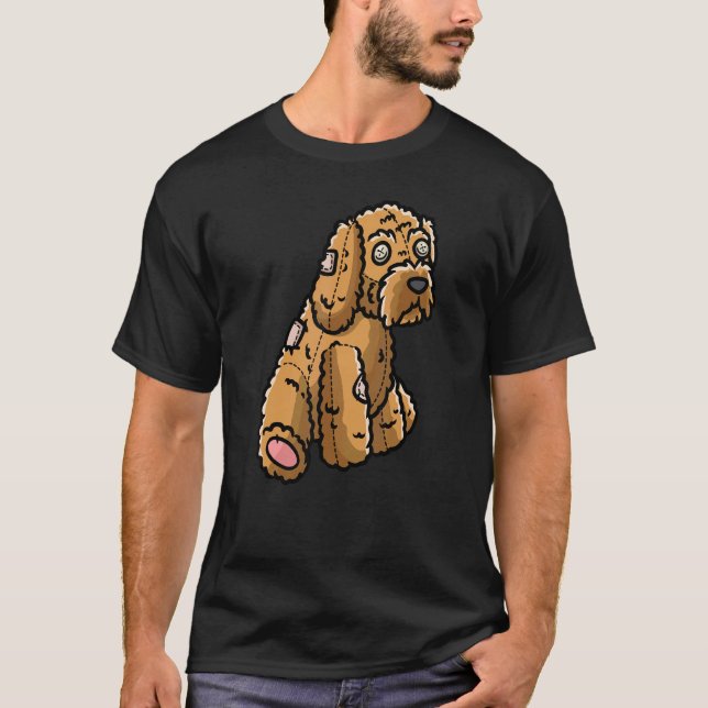 Cockapoo Dog Spoodle gestopfte Tierdesign T-Shirt (Vorderseite)