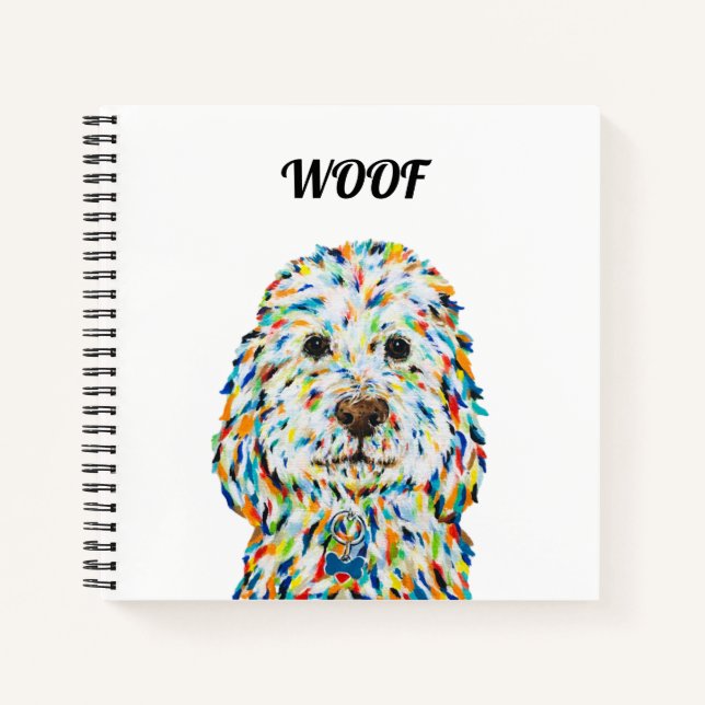 Cockapoo Dog Square Notebook Notizbuch (Vorderseite)