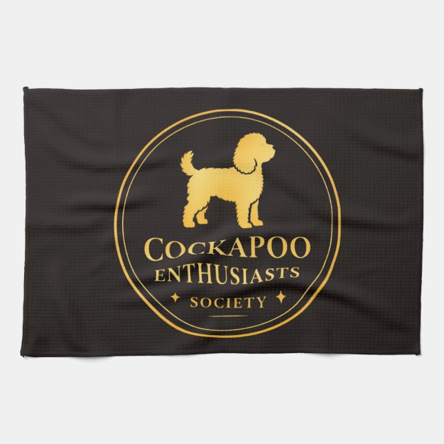 Cockapoo-Enthusiasten-Gesellschaft  Geschirrtuch (Horizontal)