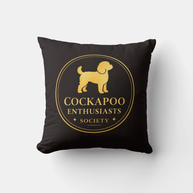 Cockapoo-Enthusiasten-Gesellschaft Kapuzenpullover Kissen (Vorderseite)