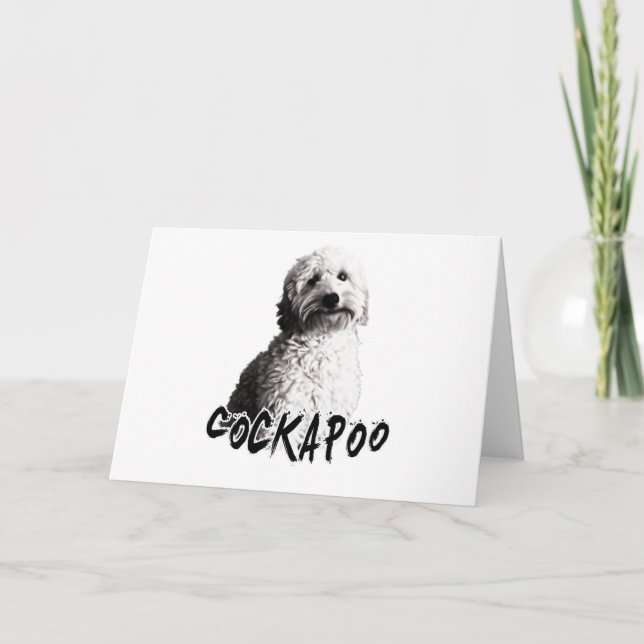 Cockapoo Feiertagskarte (Vorderseite)