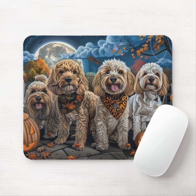 Cockapoo Halloween Spooky Mousepad (Mit Mouse)