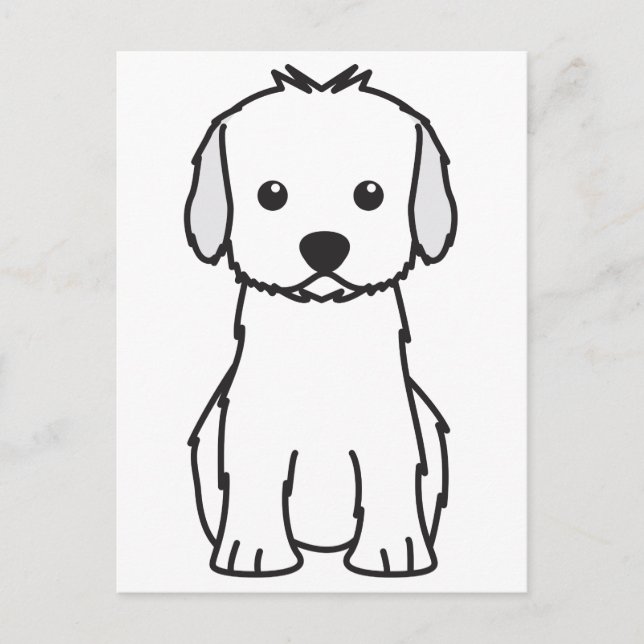 Cockapoo Hund Cartoon Postkarte (Vorderseite)